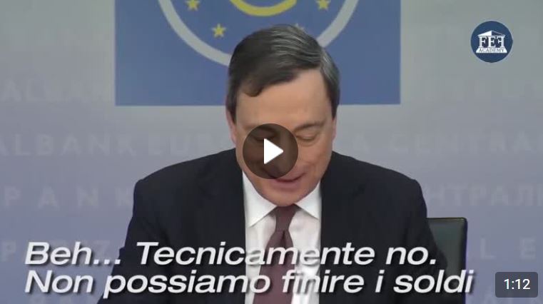 DRAGHI SE LA RIDE: CREIAMO SOLDI DAL NULLA - Grandeinganno