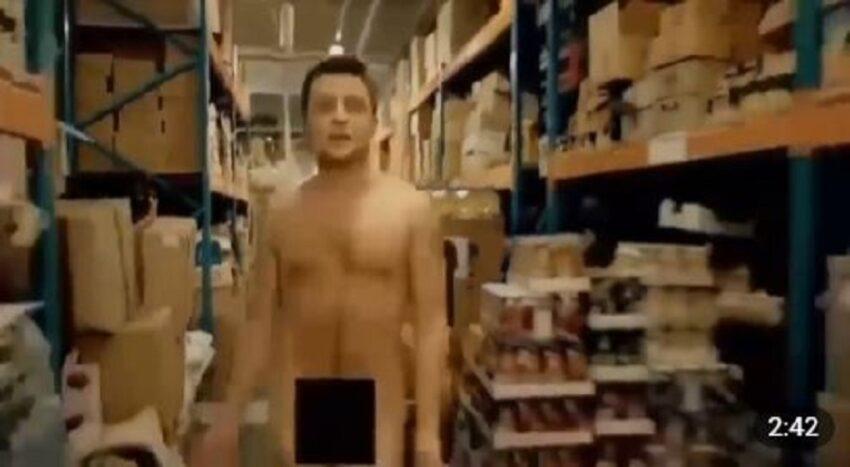 Presidente Zelensky nudo al supermercato lo SPOT del Presidente Ucraino - Grandeinganno