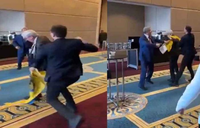 Deputato del Parlamento ucraino prende a pugni segretario della delegazione russa all'assemblea delle nazioni del Mar Nero - Grandeinganno