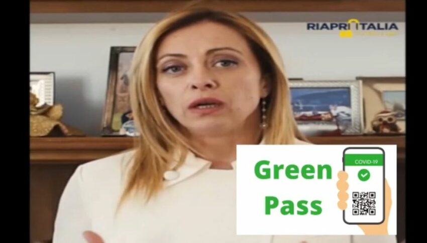Ecco cosa diceva la Meloni su vaccini e Greenpass: siamo stati i primi a sostenere il certificato digitale, per noi è una priorità - Grandeinganno
