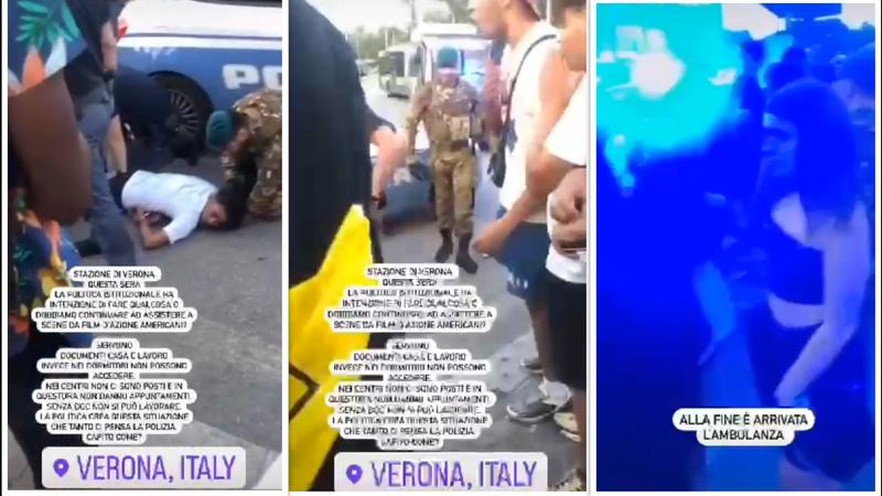 Arresto in stazione a Verona, polizia e esercito accerchiati: video | L'Arena