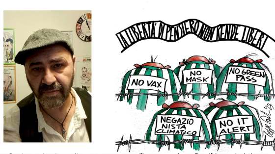 "Ha usato la mia vignetta istigando odio", Beppe Fantin annuncia querela contro Bassetti • Imola Oggi