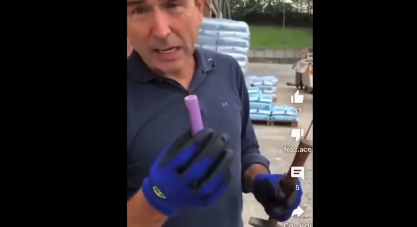 Ecco cosa succede se fori una delle circa 3 mila pile al litio presenti in un auto elettrica - Grandeinganno