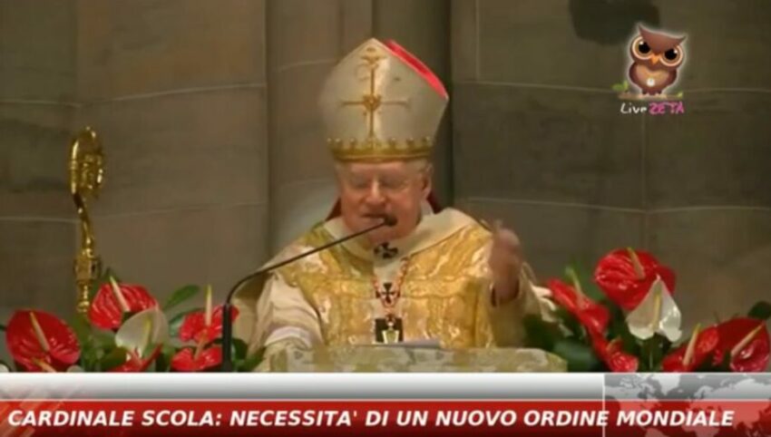 Cardinale Scola : c'è necessità di un Nuovo Ordine Mondiale - Grandeinganno
