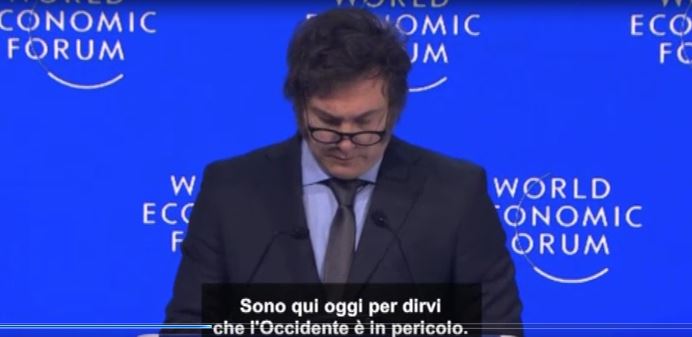 Davos, presidente argentino Javier Milei: sono qui per dirvi che l'Occidente è in pericolo - Grandeinganno