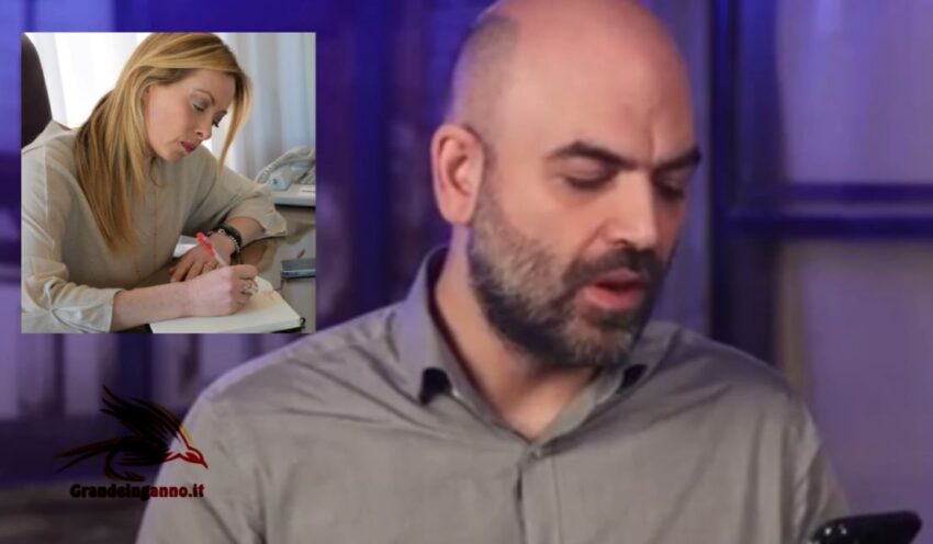 Saviano: Meloni mi contattò per chiedermi di recarmi ad Atreju per ritirare il premio dedicato agli uomini che hanno reso l'Italia orgogliosa nel mondo. - Grandeinganno