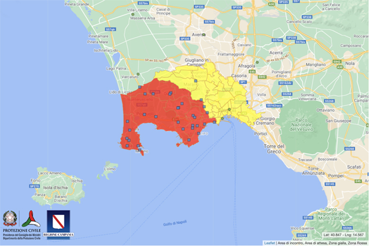 Rischio vulcanico dei Campi Flegrei, eventuali evacuati anche in Valle