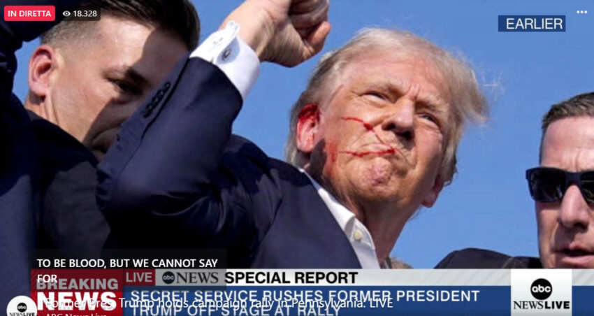 Attentato a Trump durante il discorso in Pennsylvania: evacuato dal palco dopo spari - Grandeinganno