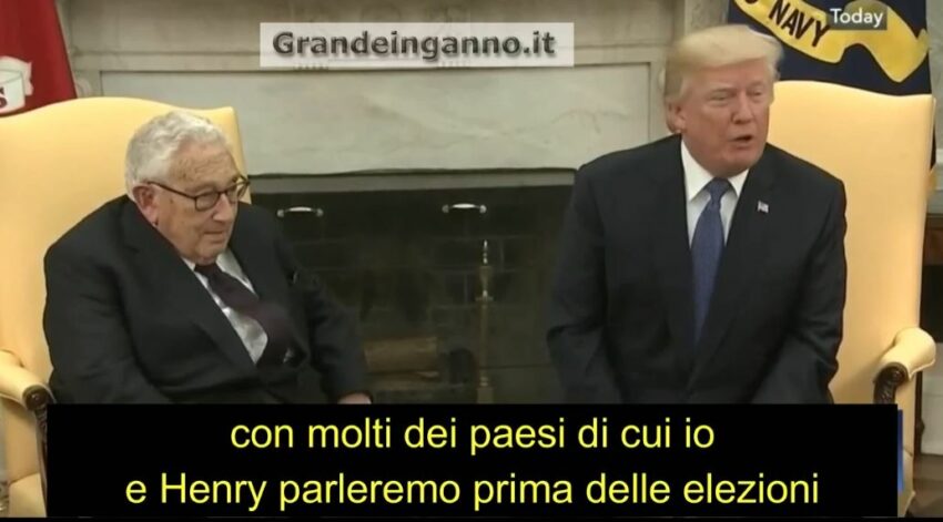 Il presidente Trump nel 2017 invitò nello Studio Ovale Henry Kissinger il vero regista del WEF: insieme per un Nuovo Ordine Mondiale - Grandeinganno