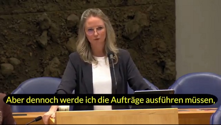 Olanda, ministro della Sanità confessa: "Dobbiamo seguire ordini NATO, USA e NCTV, Covid è operazione militare" - VIDEO - Come Don Chisciotte