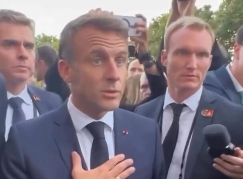 Cittadini canadesi fermano Macron: "Vergognati! Sei complice del genocidio. Stai fornendo armi a Israele. Lo proteggi diplomaticamente". - Grandeinganno