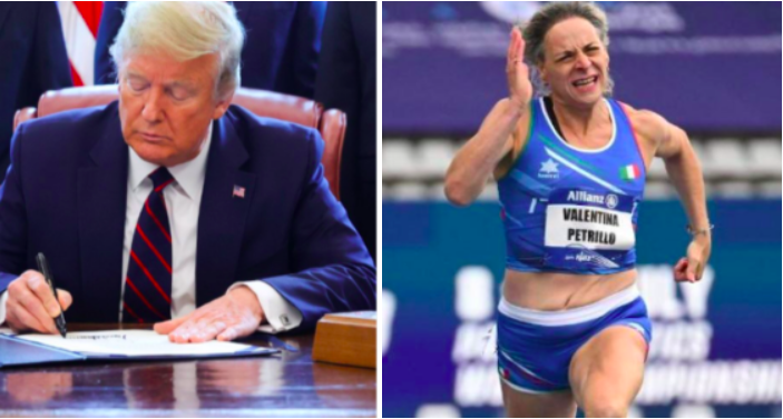 Trump Firma Ordine Esecutivo che Impedisce alle Donne Transgender di Competere nelle Gare Sportive Femminili ! Con buona Pace della Sinistra !